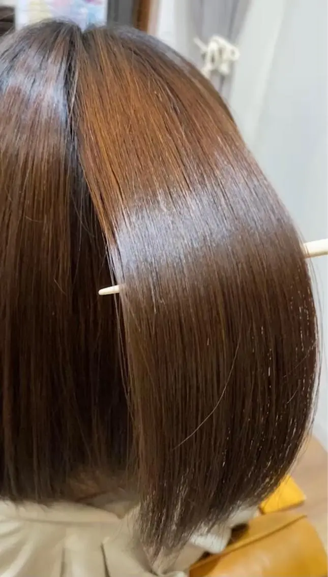 ミディアム 縮毛矯正 田中 美優のヘアスタイル