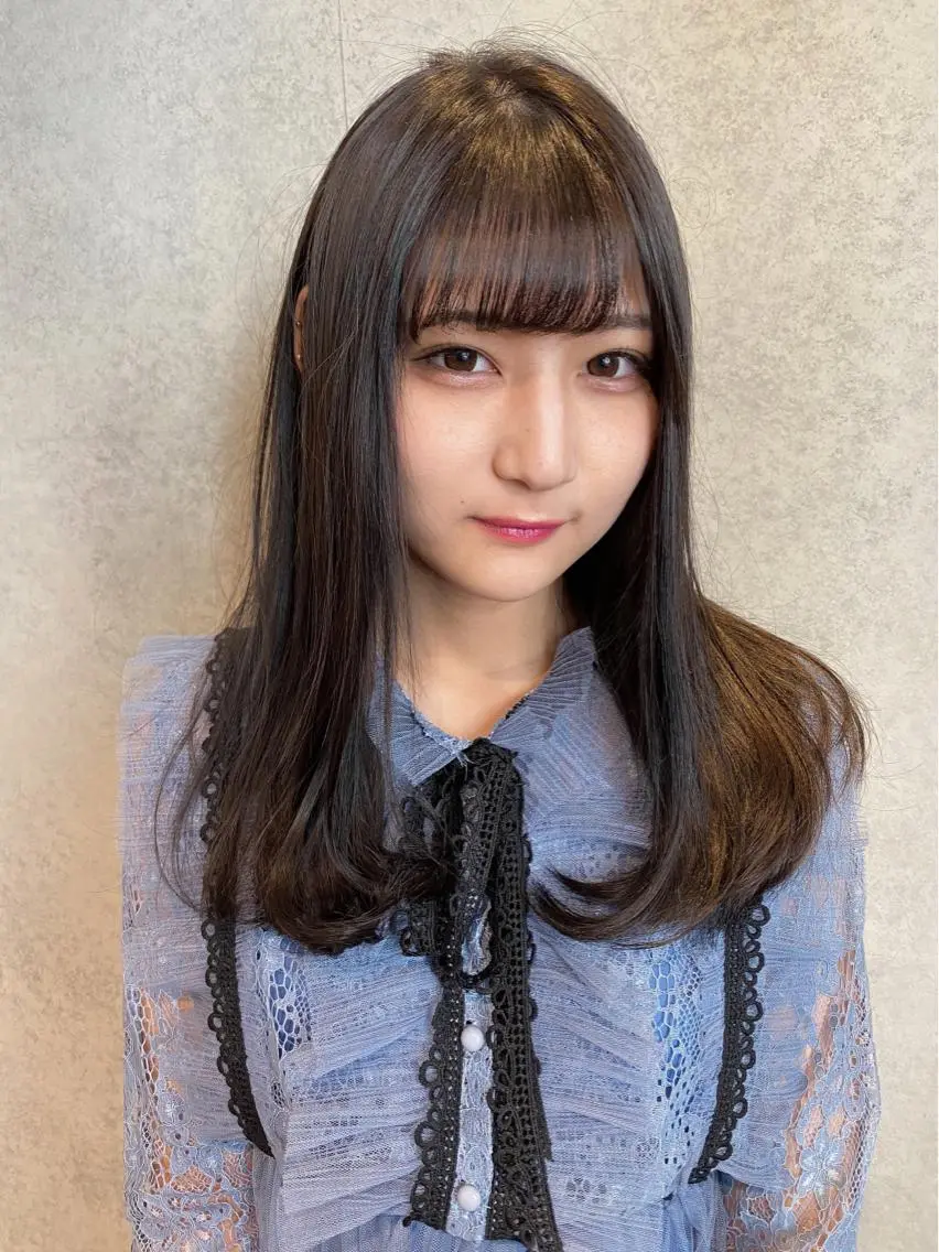セミロング カラー カット 鈴木 悠史のヘアスタイル