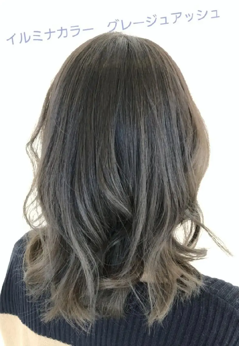 ロング カラー アッシュ グレージュ イルミナカラー 髪質改善/ハイライト 小林秀樹のヘアスタイル