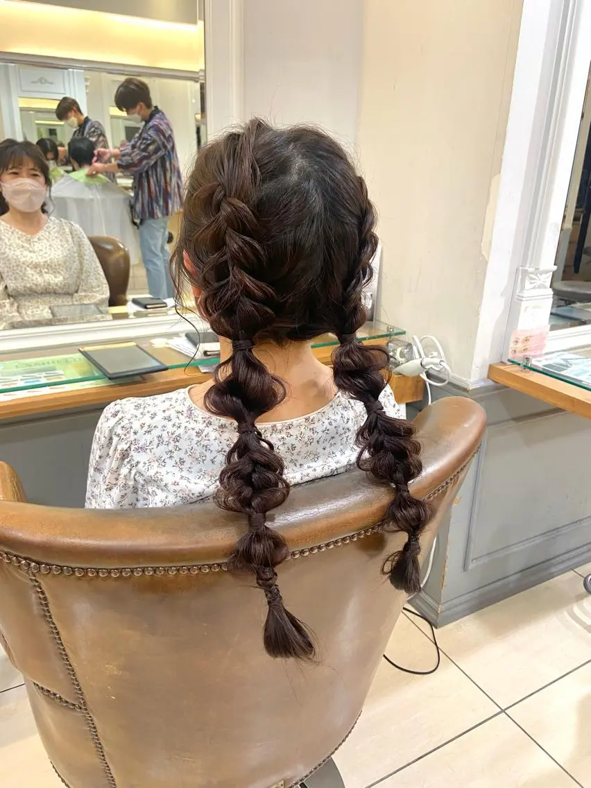 ロング ヘアアレンジ ヘアセット 🫧 nanaco🫧のヘアスタイル