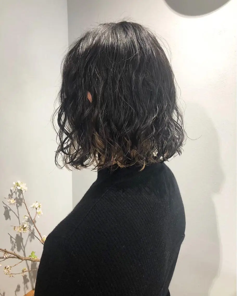 パーマ ボブパーマコテ巻き風 パーマNo1深江秀平のヘアスタイル