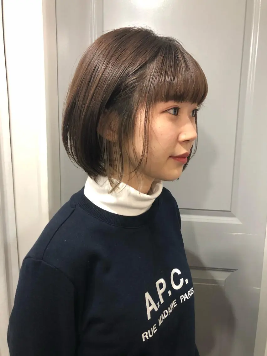 ミディアム カラー ハイライトカラー ボブ ハイライト Pia ツボイ ケイタのヘアスタイル