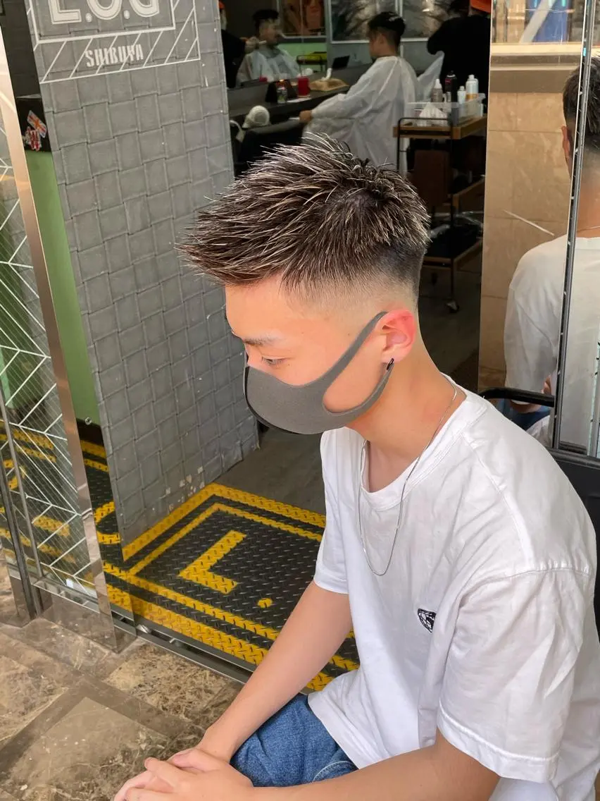 カラー メンズ メンズメッシュ メッシュ カット 渋谷/フェード/ 國分 翔のヘアスタイル