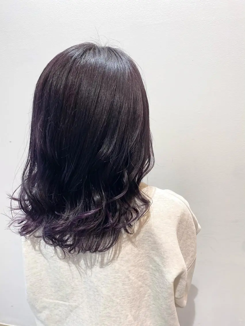 セミロング カラー イルミナカラー トリートメント 大森 壱成のヘアスタイル