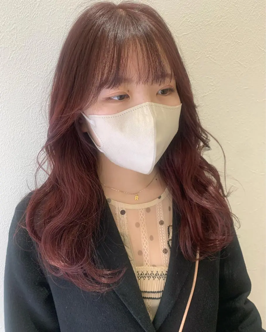 ロング カラー ブラウンカラー レッドカラー レッドブラウン hubhair レイヤー/透明感のヘアスタイル