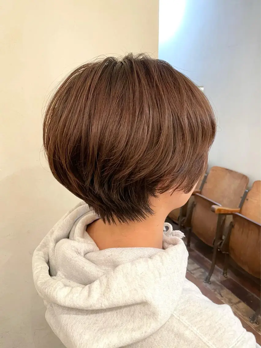ショート パーマ 髪質改善 韓国風ヘア レイヤーカット ショートヘア トリートメント カット パーマ 髪質改善 縮毛矯正/ レイヤー/銀座/本木のヘアスタイル