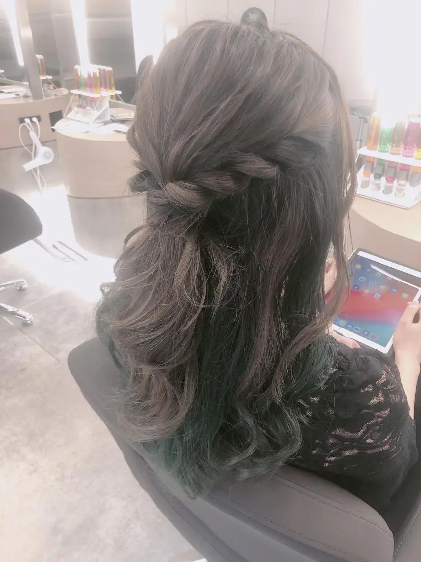 ロング ヘアアレンジ 結婚式・ブライダル ヘアセット 髪質改善\艶髪カラー 💐園田さやかのヘアスタイル