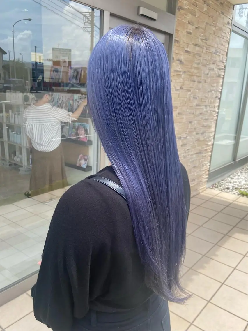 ロング シールエクステ エクステ ハイライト 韓国風ヘア ロング sugiki shotaのヘアスタイル