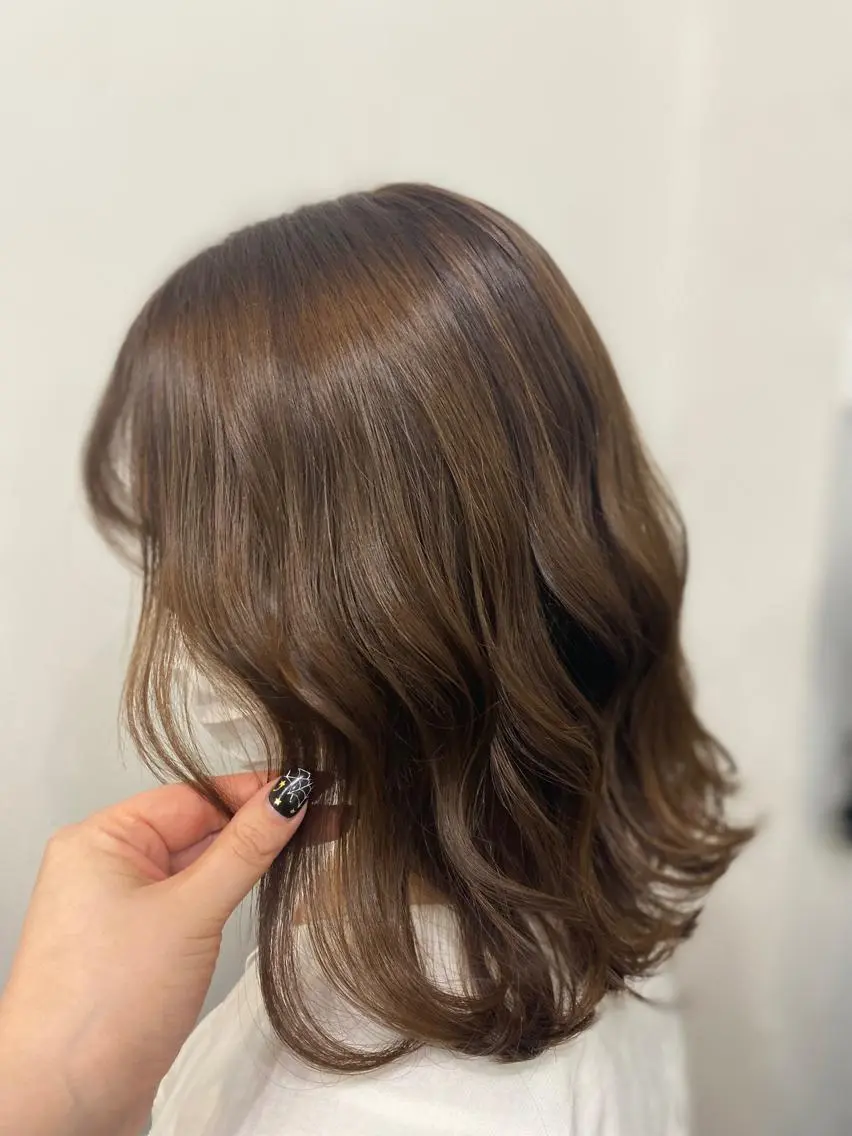 ミディアム カラー ヘアアレンジ カット 縮毛矯正 トリートメント DANY🦋名駅✂︎ 艶髪/透明感カラーのヘアスタイル