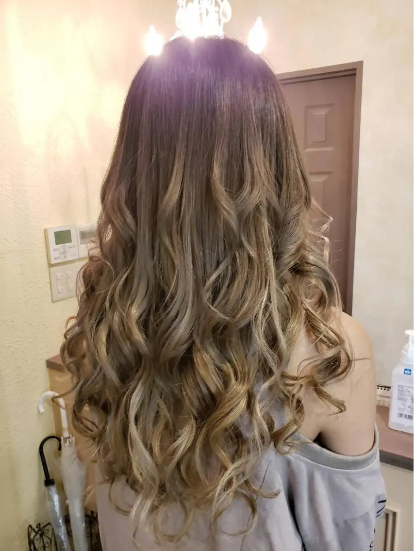 セミロング シールエクステ エクステ MagicMush ✴︎シールエクステのヘアスタイル