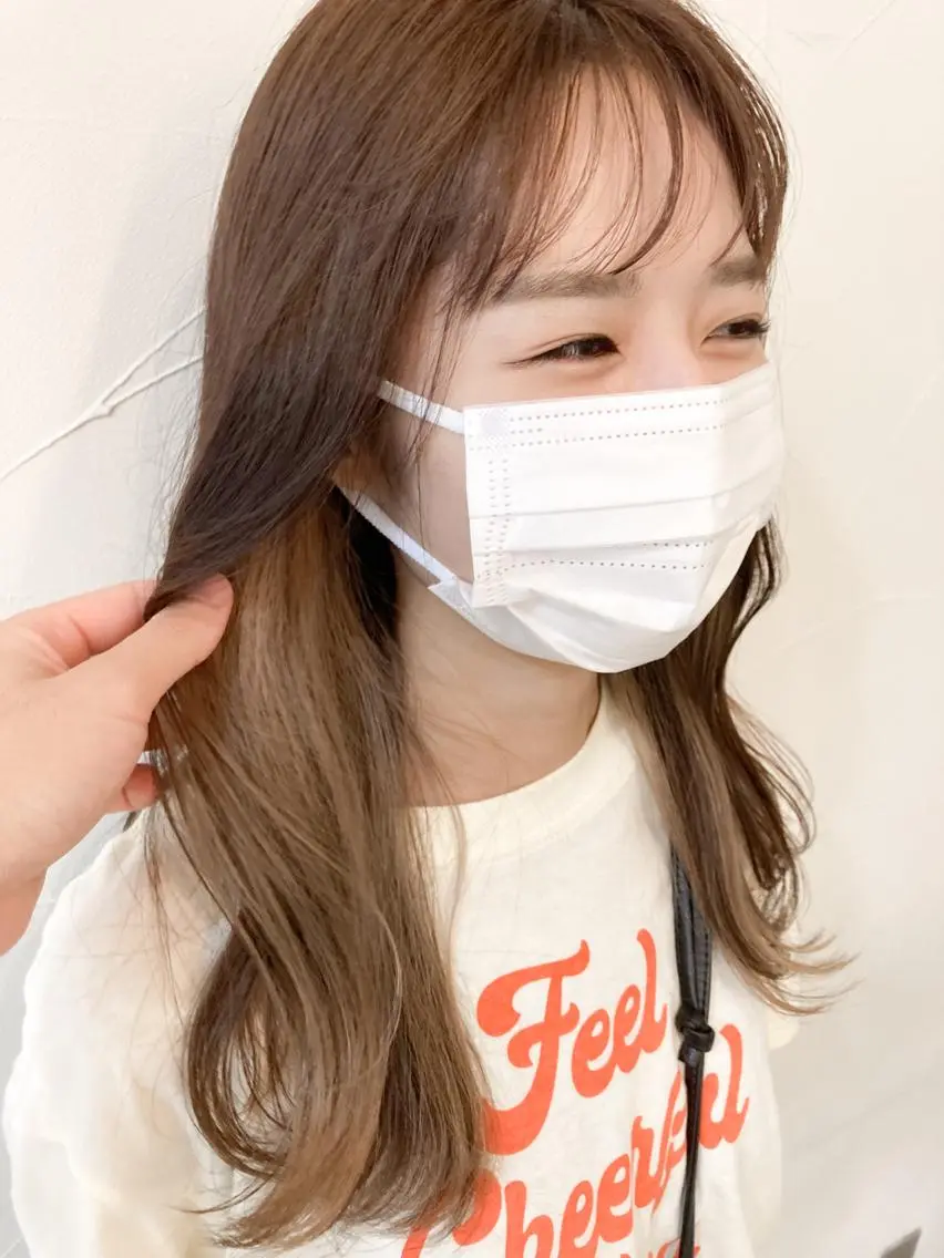 セミロング カラー カット ヘアカラー トリートメント 樋野 亮のヘアスタイル