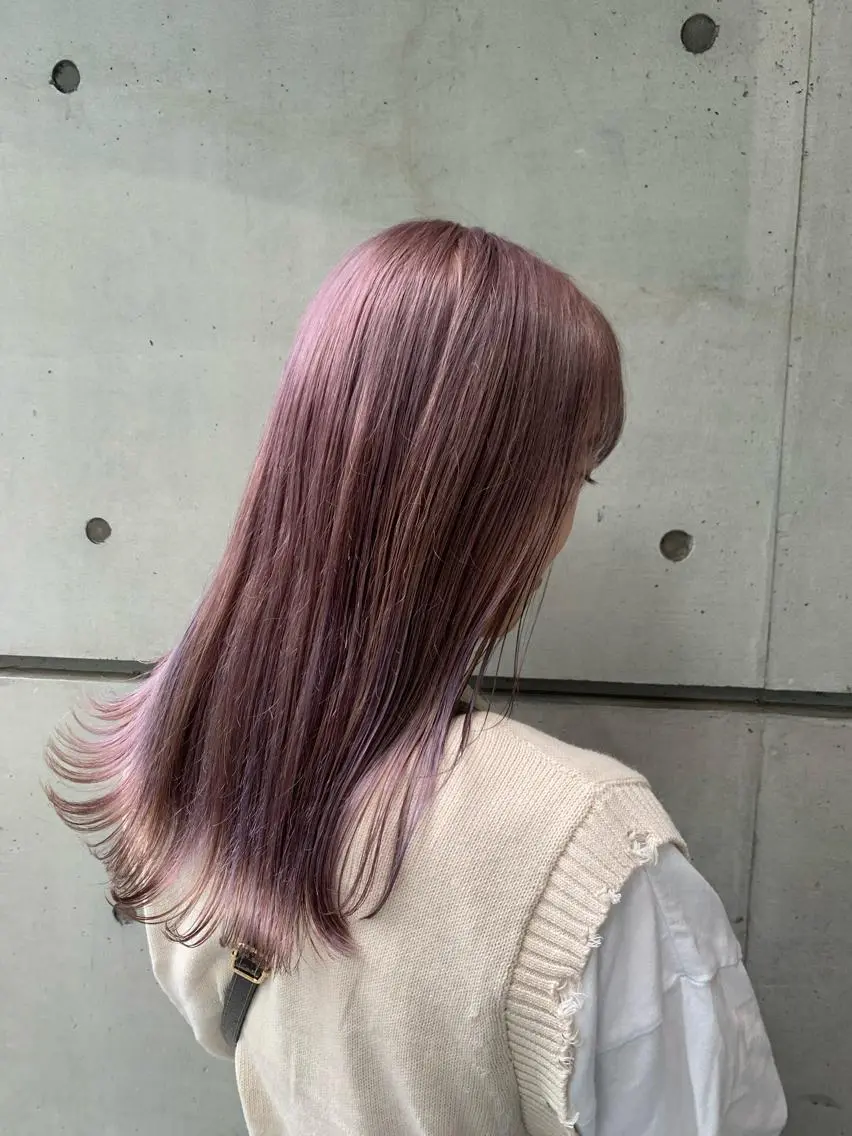 ロング カット 縮毛矯正 大角 実希のヘアスタイル