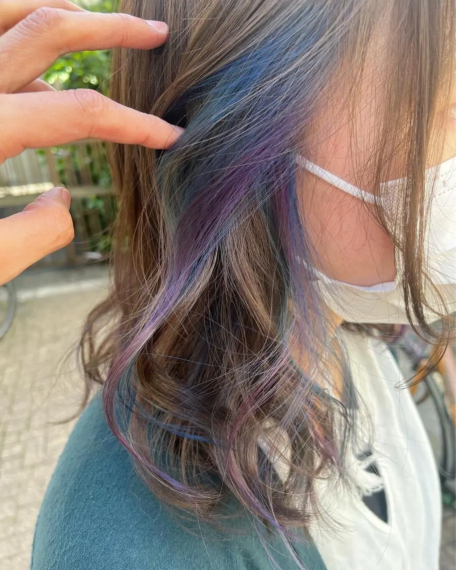 セミロング カラー ショートボブ アッシュ バレイヤージュ ミストバング ベージュカラー カット ヘアカラー トリートメント 原宿サロン代表 デザインカラー伊藤卓のヘアスタイル