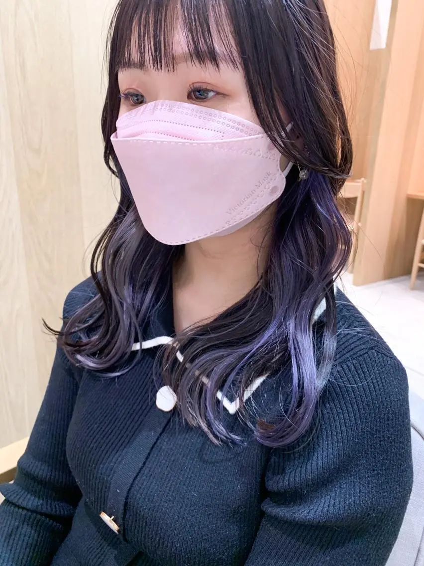セミロング カラー ヘアアレンジ ヘアカラー トリートメント yuka .のヘアスタイル