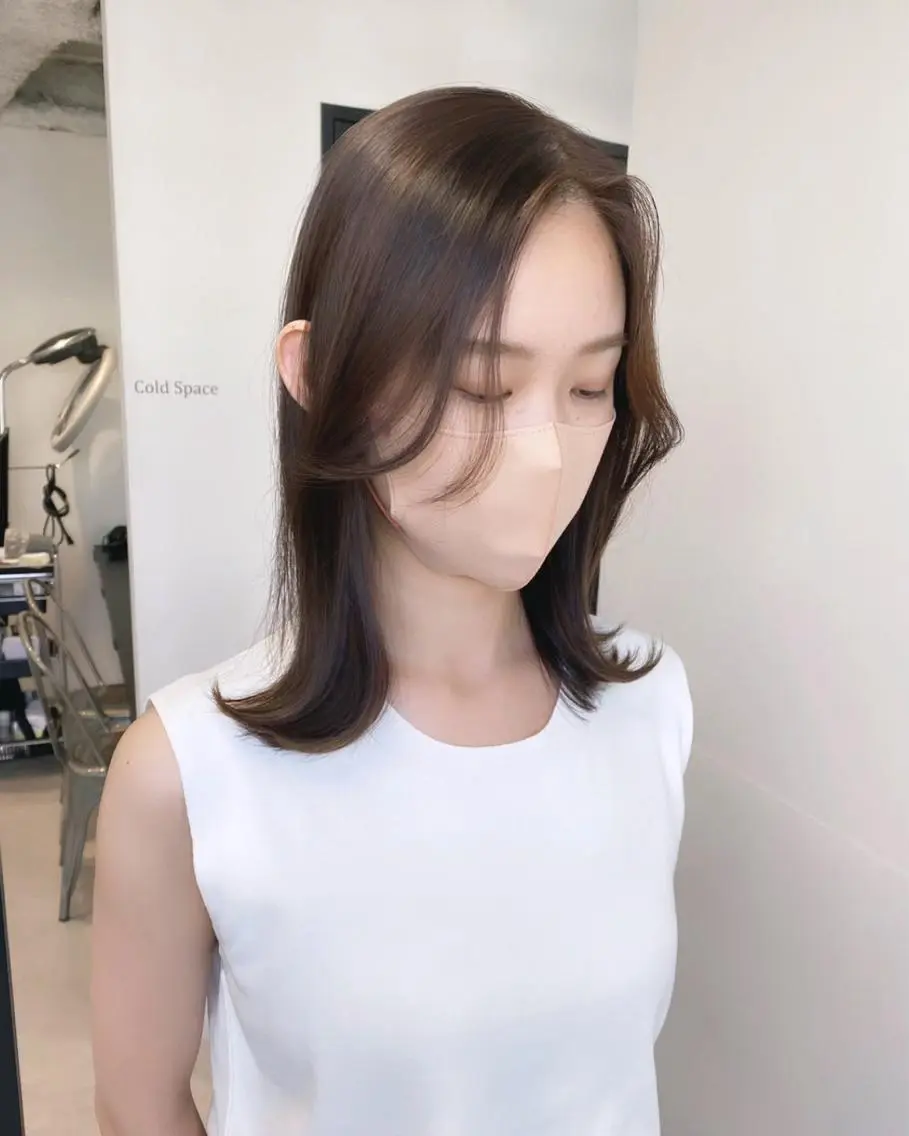 ミディアム カラー カット ヘアカラー マンツーマン半個室 tamuraのヘアスタイル