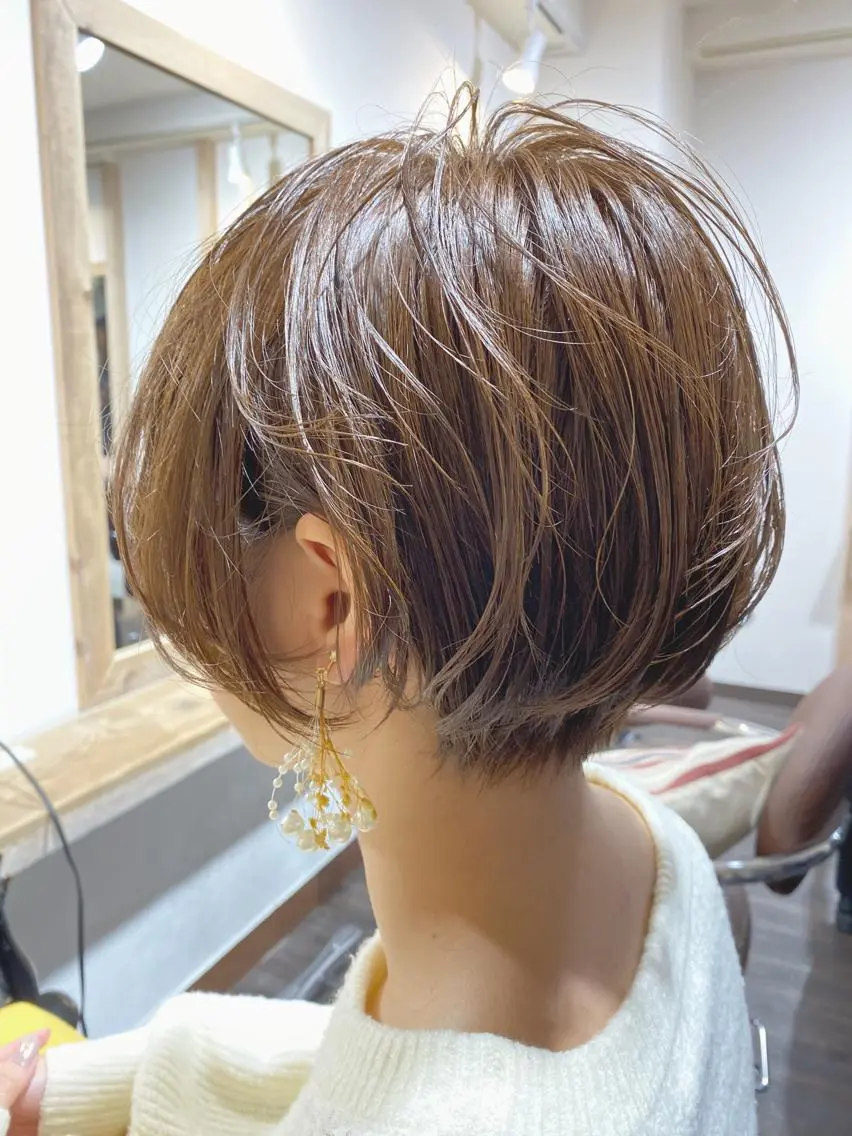 ショート カラー ヘアカラー トリートメント 🌈ショート/レイヤ ーカット/中村崇宏のヘアスタイル