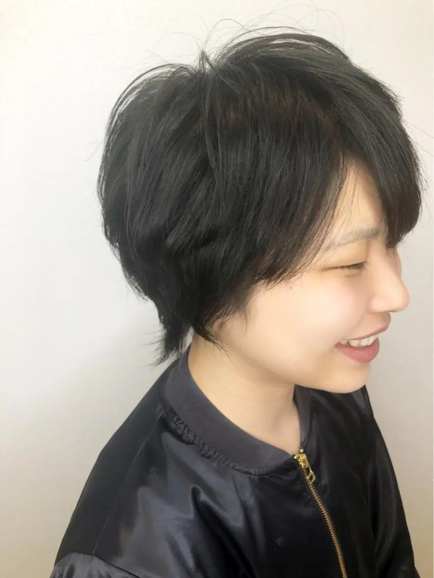 ショート カラー ショートボブ ハンサムショート ボブ ショートヘア 小顔カット ヘアカラー トリートメント ヘッドスパ 上田 篤史のヘアスタイル