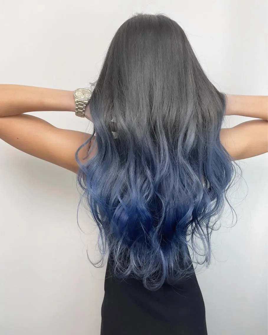 ロング カラー シールエクステ バレイヤージュ ミストバング ブリーチ ダブルカラー ヘアカラー トリートメント 【KIRA 代表】 TATSUYAのヘアスタイル