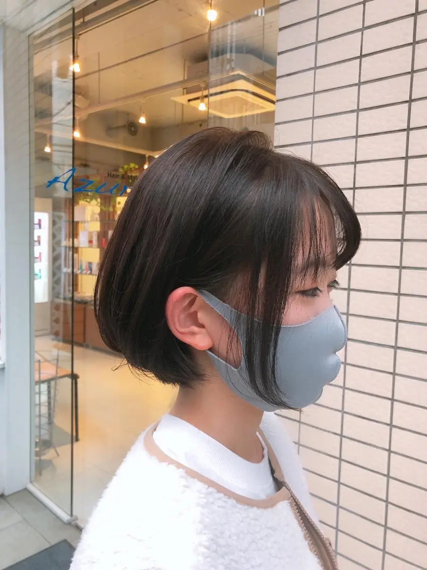 ショート 前下がりボブ ボブ カット トリートメント 阿部 美咲のヘアスタイル