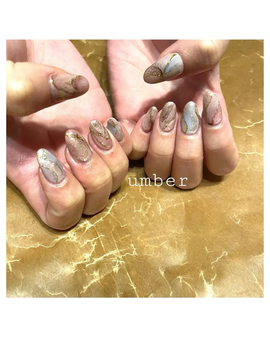 ネイル クリアネイル フラッシュネイル フットネイル フレンチネイル キラキラネイル ハンドネイル umber 三茶1分のネイルデザイン