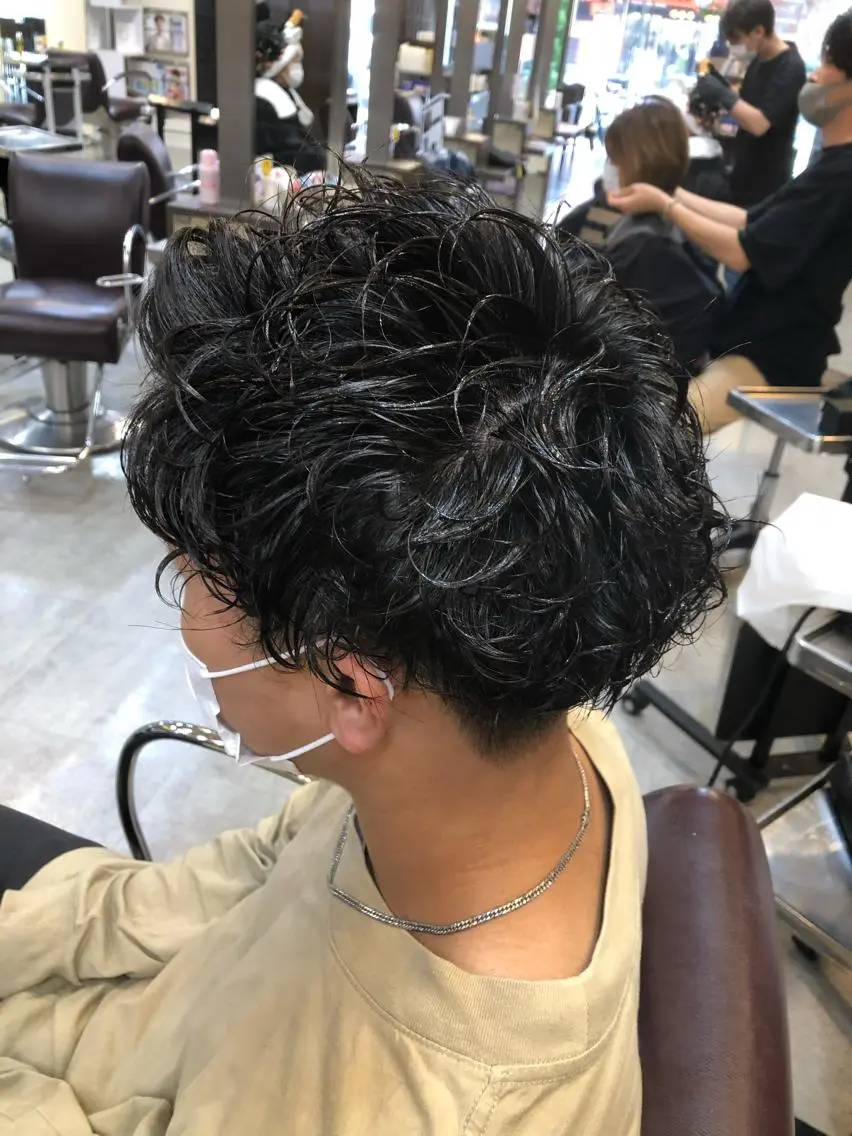 ショート パーマ メンズ マッシュ メンズパーマ Kimura Miyukiのマツエク・マツパデザイン