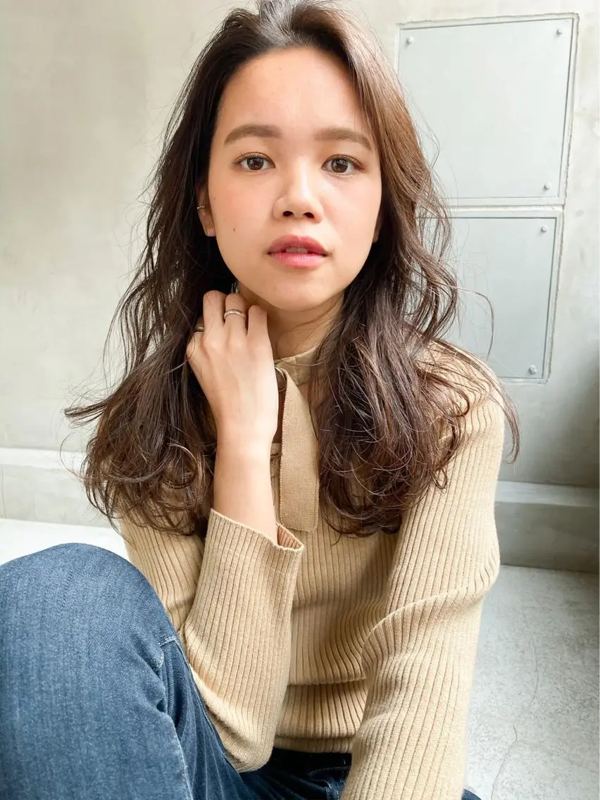 ロング カラー ヘアアレンジ アディクシーカラー ベージュカラー グレージュ ハイライトカラー イルミナカラー レイヤーカット/艶髪 🎀笠原 優花🎀のヘアスタイル