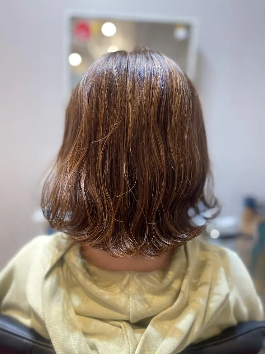 ミディアム 切りっぱなしボブ ボブ 植野 由也のヘアスタイル