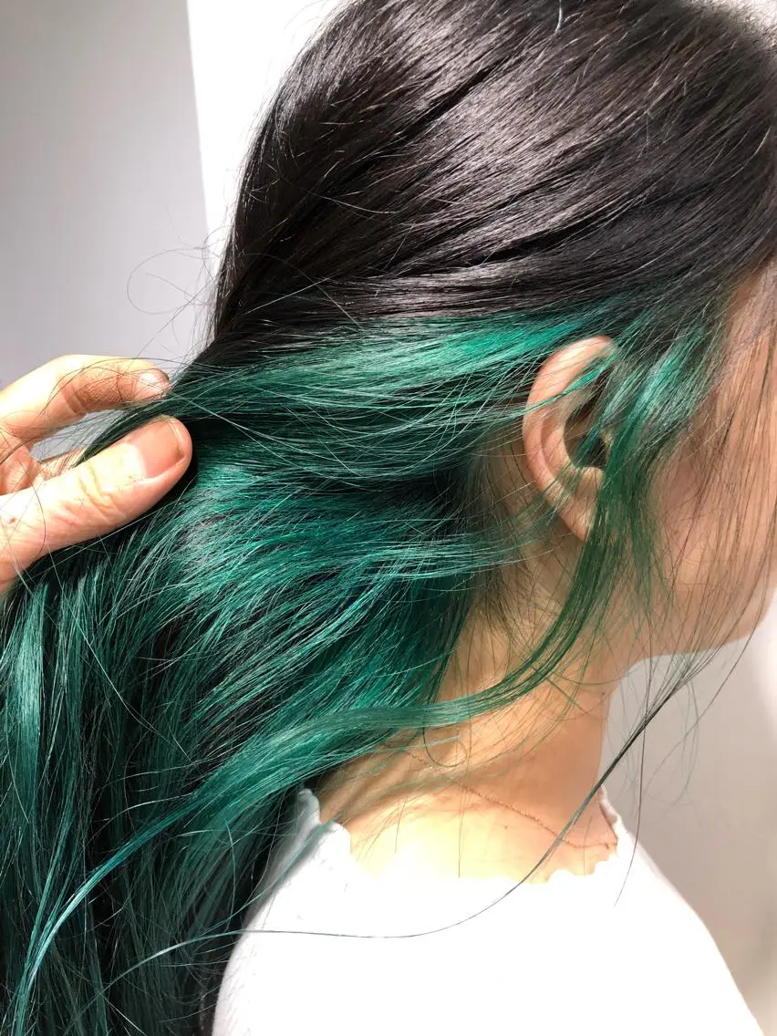 ロング カラー ヘアカラー トリートメント ヘッドスパ ヘアセット 💖ブリーチなし透明 感💖ASAHIのヘアスタイル