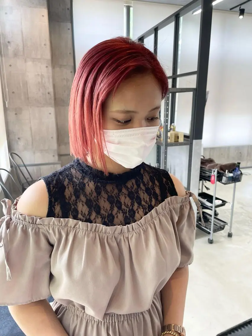 ミディアム カラー ヘアカラー LUXBE LUCE ひなののヘアスタイル