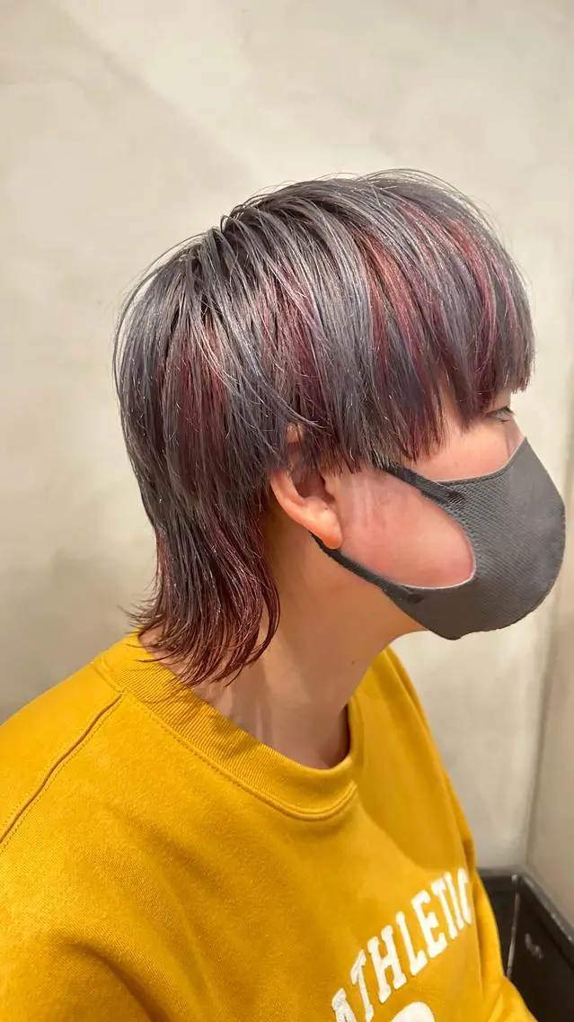 ミディアム ウルフカット Yuki☺︎パーマ レイヤーカットのヘアスタイル