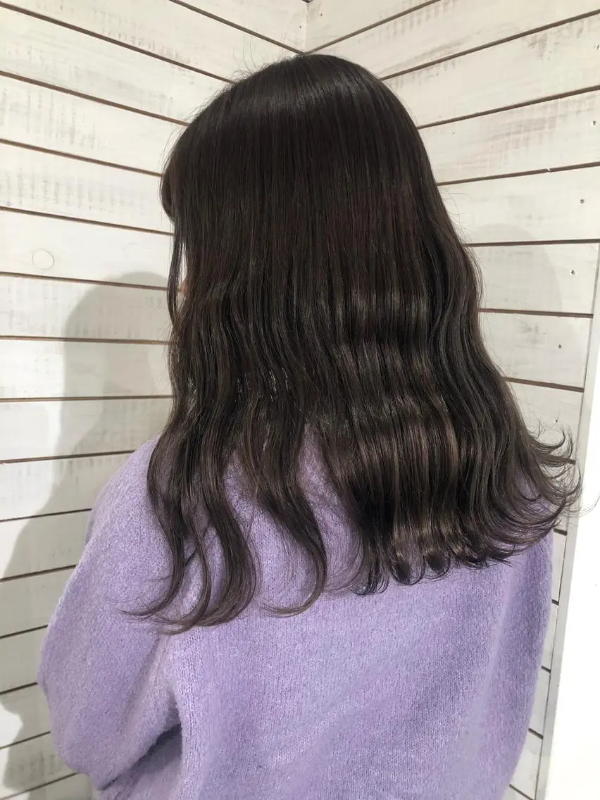 セミロング カラー グレージュ ラベンダーカラー ラベンダーグレージュ ラベンダーグレー 🦋美髪/エクステ 🦋アベイクミのヘアスタイル