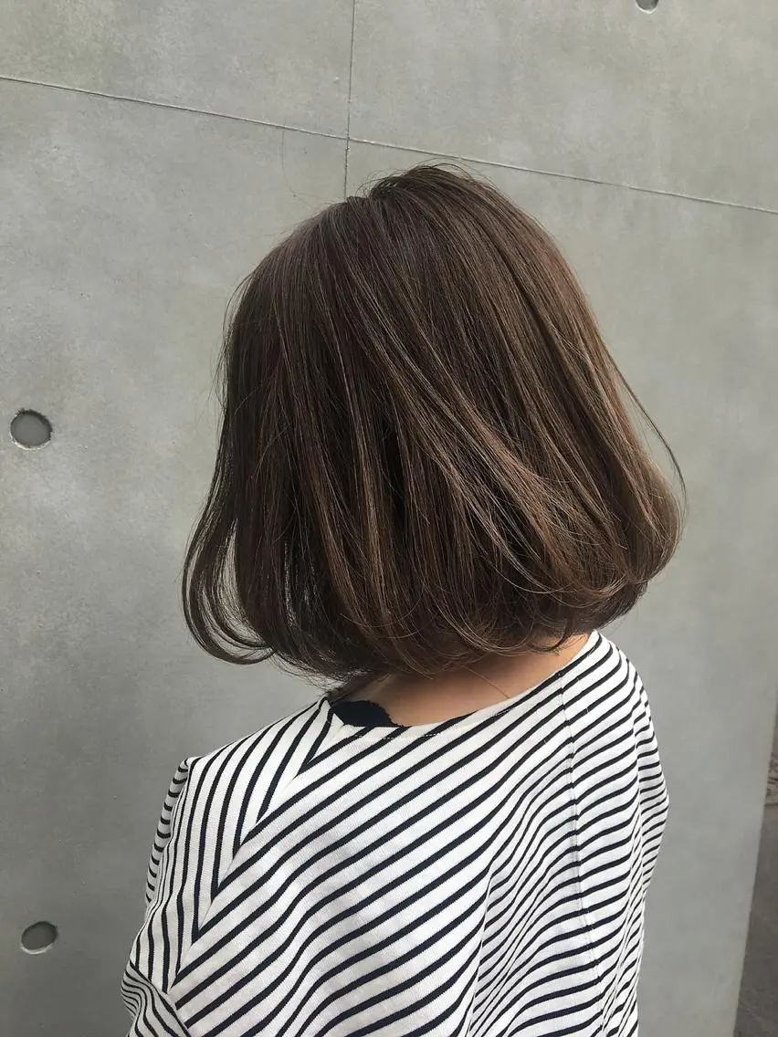 ミディアム カラー ヘアアレンジ ボブ 福壽 優奈のヘアスタイル