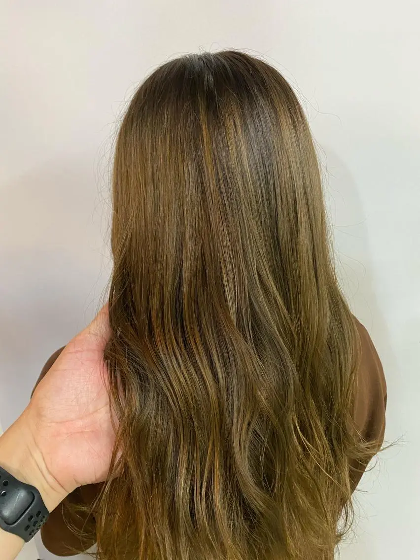 セミロング カラー パーマ ヘアアレンジ アッシュ ベージュカラー ブリーチ ブリーチなしカラー カット ヘアカラー トリートメント 年間1500人担当 代表 南一路のヘアスタイル