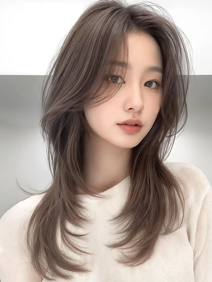 セミロング レイヤーカット ミニモ人気①位🥇 似合わせ×髪質改善のヘアスタイル