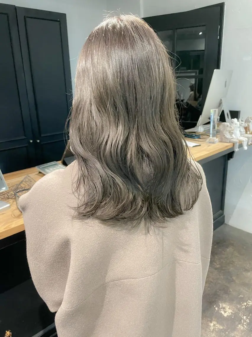 セミロング カラー メンズパーマ メンズ特化ryoのヘアスタイル