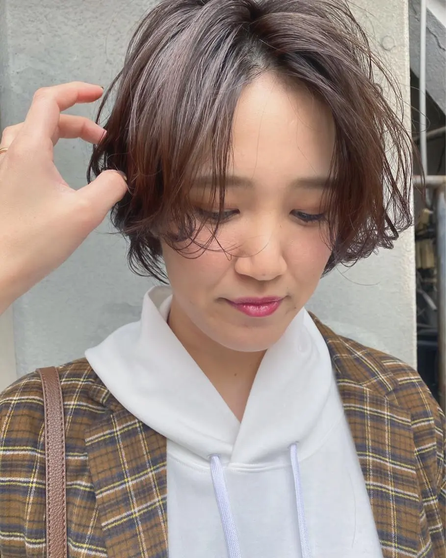 ショート ショートヘア カット ヘアカラー トリートメント ayane⭐️ボブ・ ショート・パーマのヘアスタイル