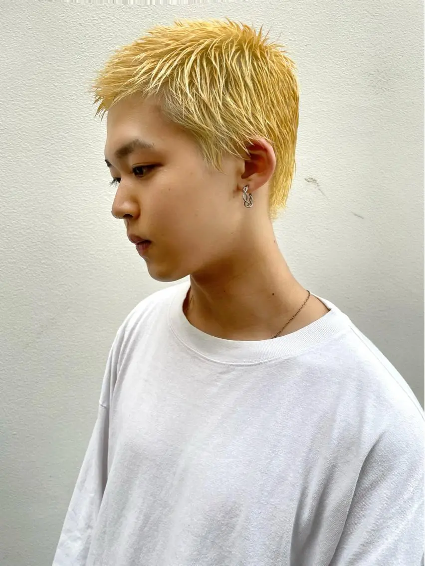 ショート カラー ヘアアレンジ メンズ メンズベリーショート ベリーショート ショートヘア カット ヘアカラー トリートメント ヘッドスパ ヘアセット 〽️magico/ ウルフDaiki〽️のヘアスタイル