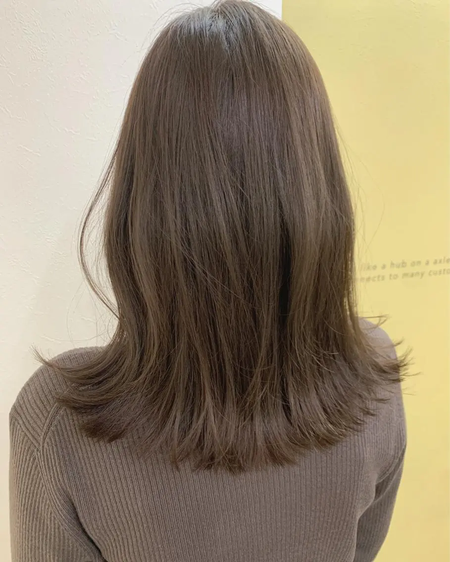 ミディアム カラー ベージュカラー ラベンダーカラー ラベンダーベージュ hubhair レイヤー/透明感のヘアスタイル