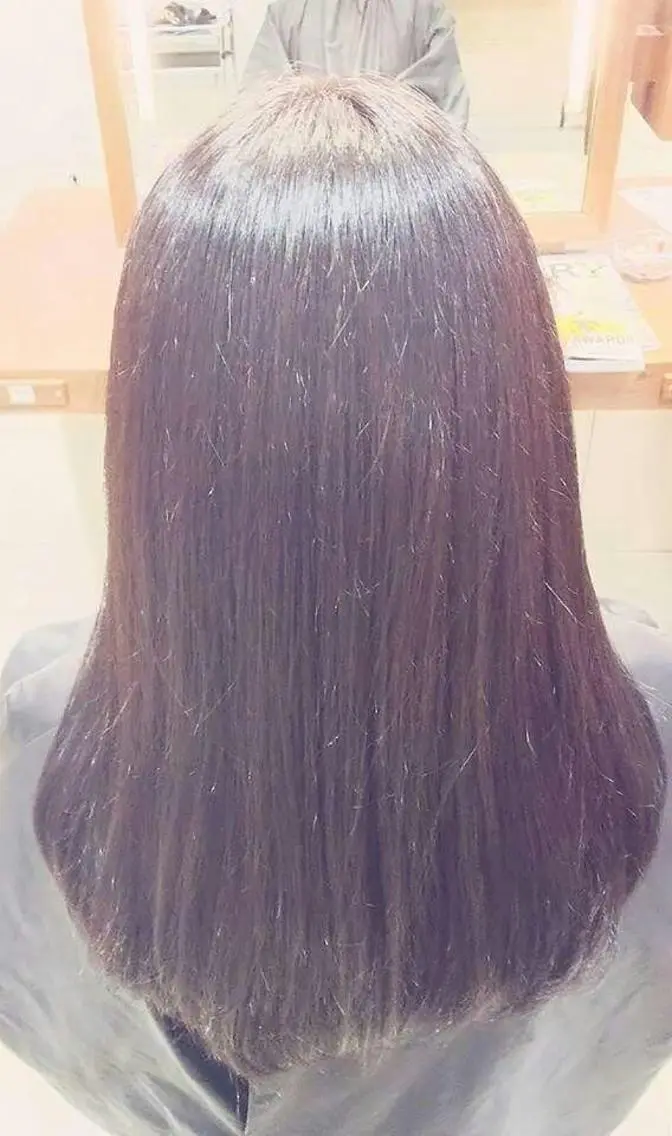 セミロング カラー ブラウンカラー レッドカラー レッドブラウン トリートメント 【Sweep】おじま のぞみのヘアスタイル