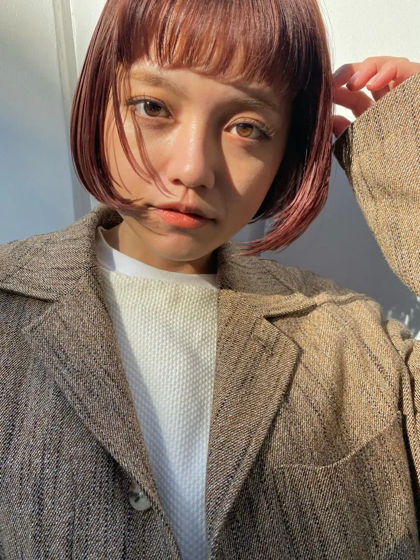 ショート 切りっぱなしボブ ボブ ボブ / オージュア 🌸Mikuのヘアスタイル