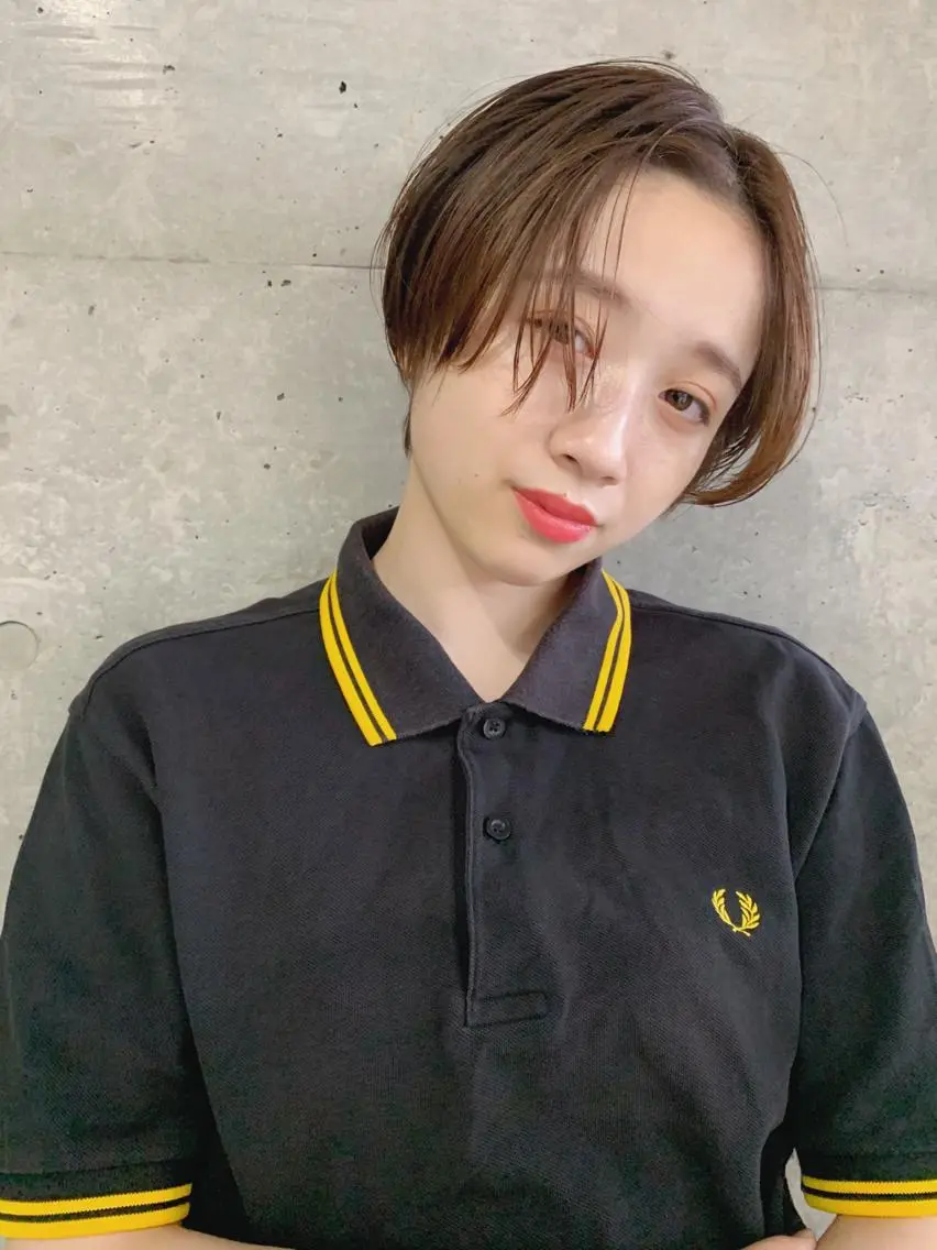 ショート カラー ボブパーマコテ巻き風 パーマNo1深江秀平のヘアスタイル