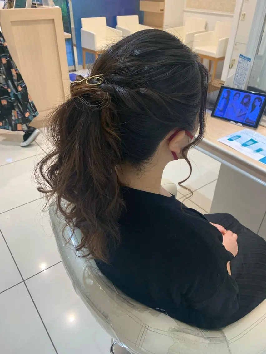 ロング ヘアアレンジ ヘアセット 宮永 璃沙のヘアスタイル