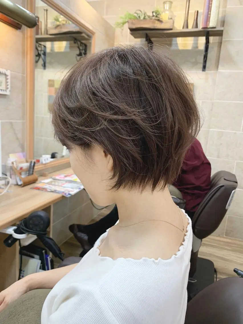 ショート ショートボブ ボブ ショートヘア カット ヘアカラー トリートメント 平尾 拓也のヘアスタイル