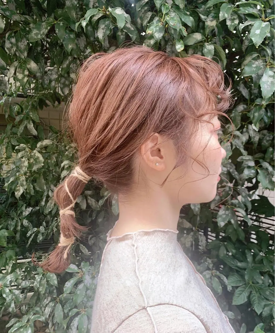 ミディアム カラー ヘアアレンジ 加茂 しのぶのヘアスタイル