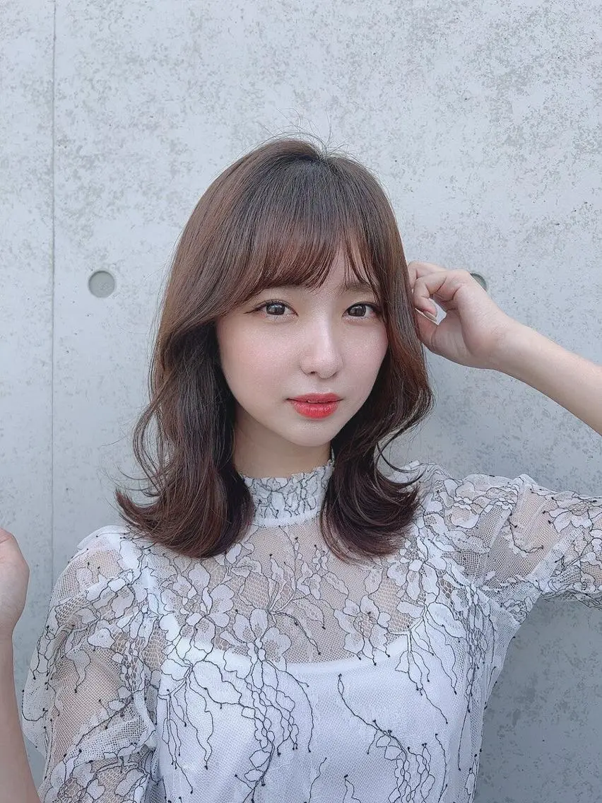 ミディアム カラー 髪質改善 makiuchiのヘアスタイル