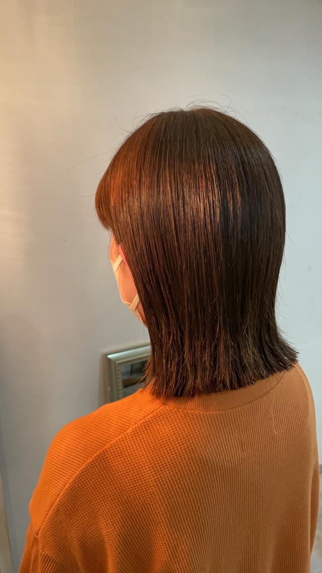 ミディアム カラー くせ毛 カット ヘアカラー TYLCO itsukiのヘアスタイル