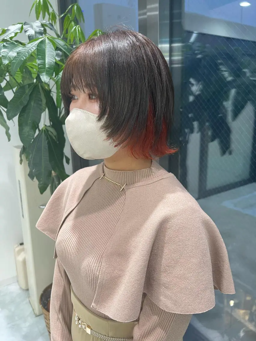 ショート カラー パーマ ヘアアレンジ メンズ キッズ ネイル マツエク・マツパ アイブロウ KANAMI 🌏のヘアスタイル