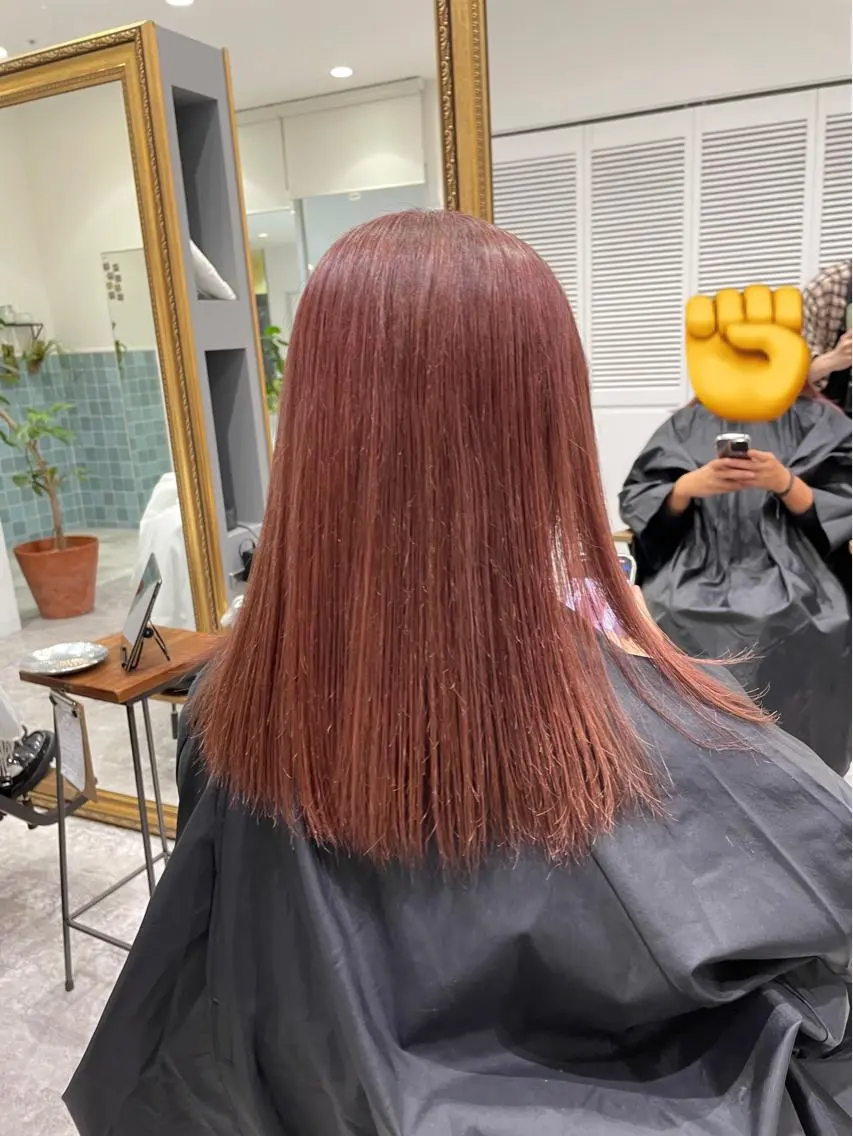 カラー 矯正パーマ、ベージュ ボブカット🫧のヘアスタイル