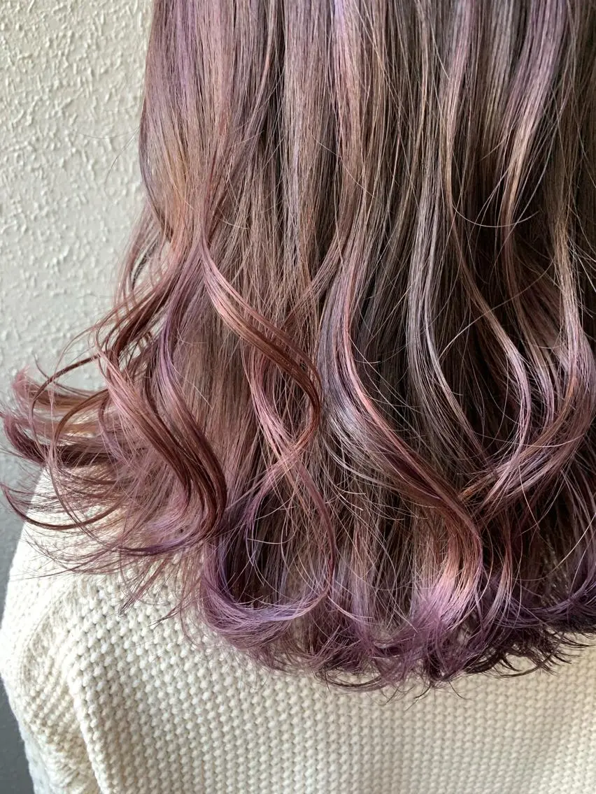 セミロング カラー 山本 章人のヘアスタイル