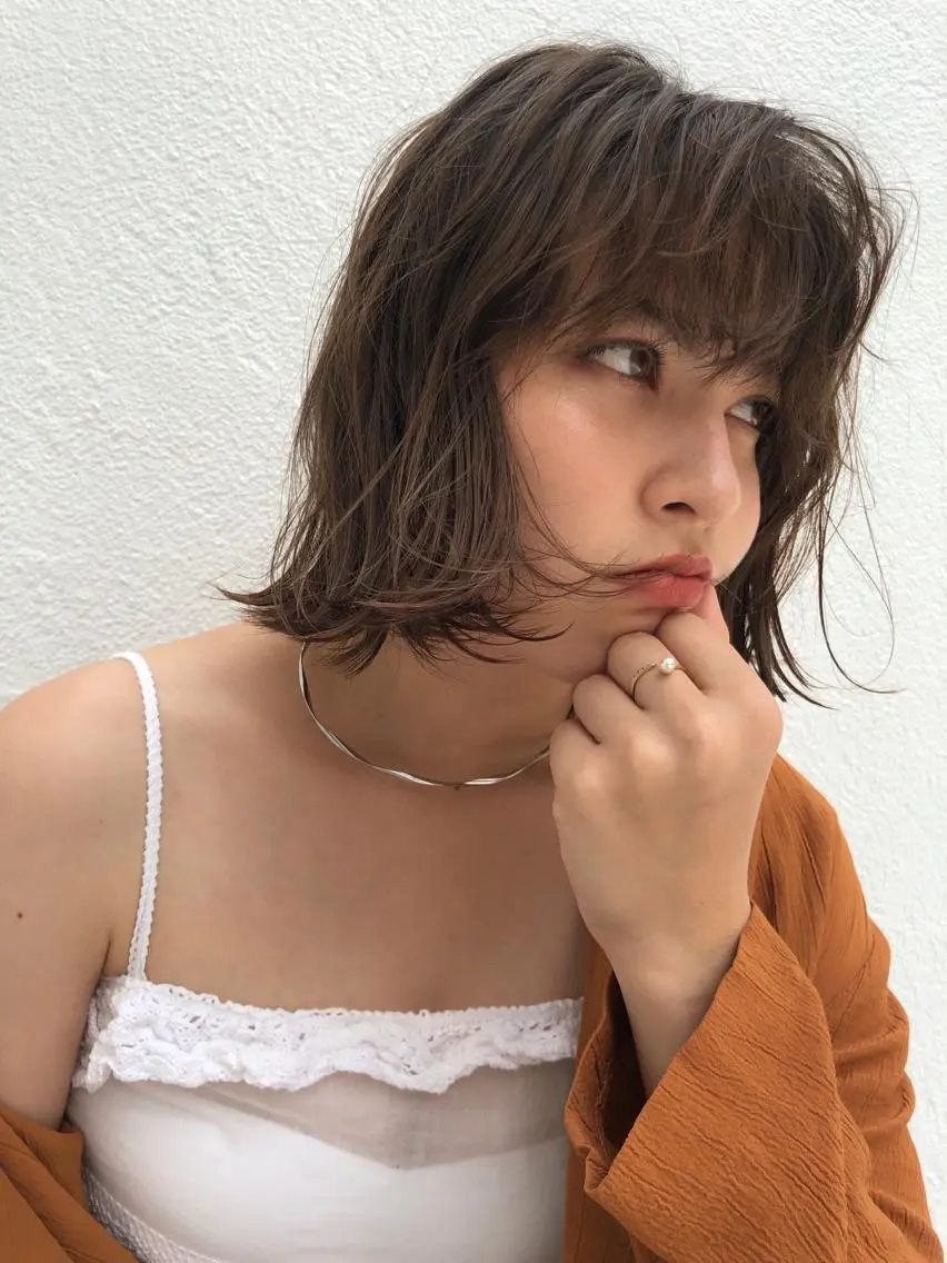 ミディアム カラー パーマ ヘアアレンジ eri kinjoのヘアスタイル